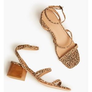 Leopard block heel